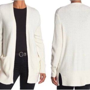 MADEWELL Cozy Walker Open Front Cardigan in Antique Cream Wool Alpaca - Sz XS